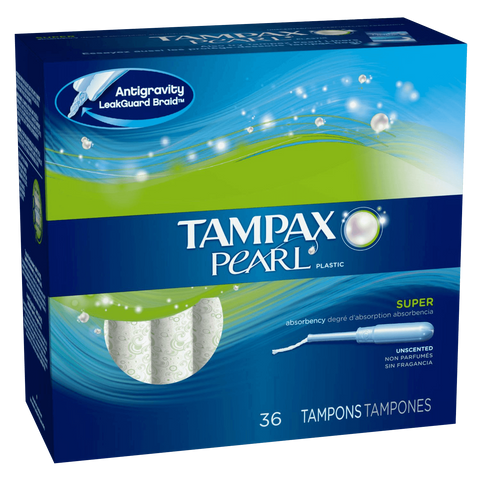 Tampax Pearl Active Regular Absorbency Unscented Tampons, 36 ct